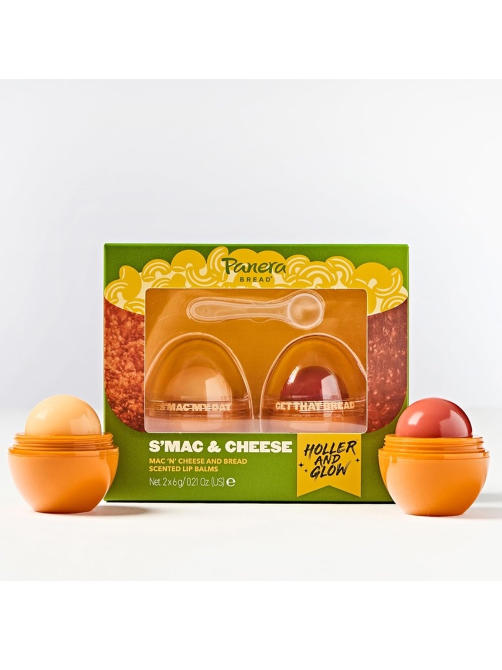 NWT Holler And Glow x Panera Bread S'Mac & Cheese Lip Balm Duo